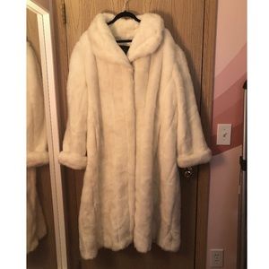 White Full-Length Faux Fur Terry Lewis Plus Size Winter Coat Size 3X